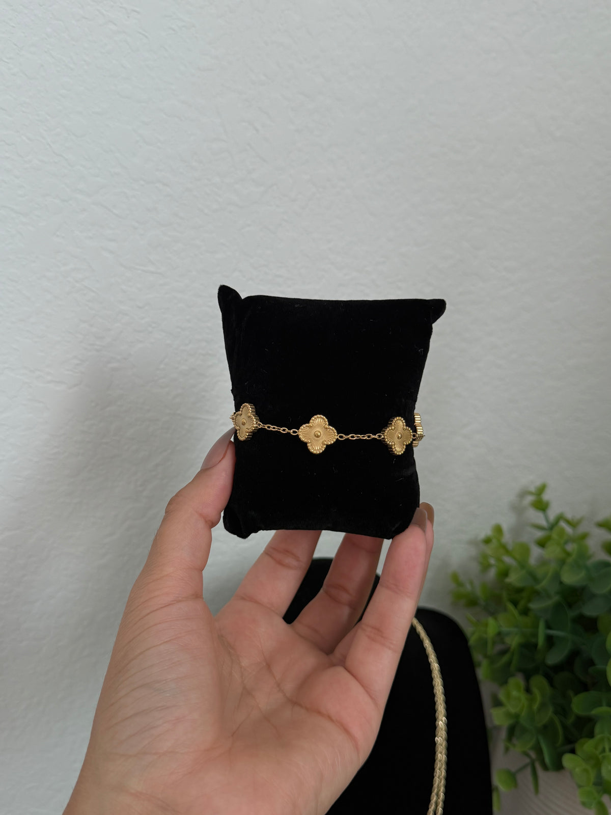 18K Gold Clover Bracelet