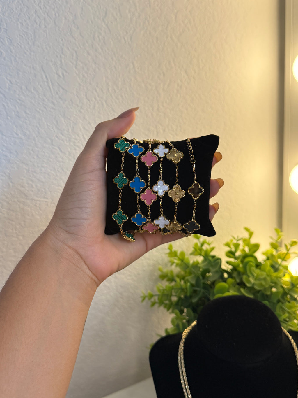 18K Gold Clover Bracelet