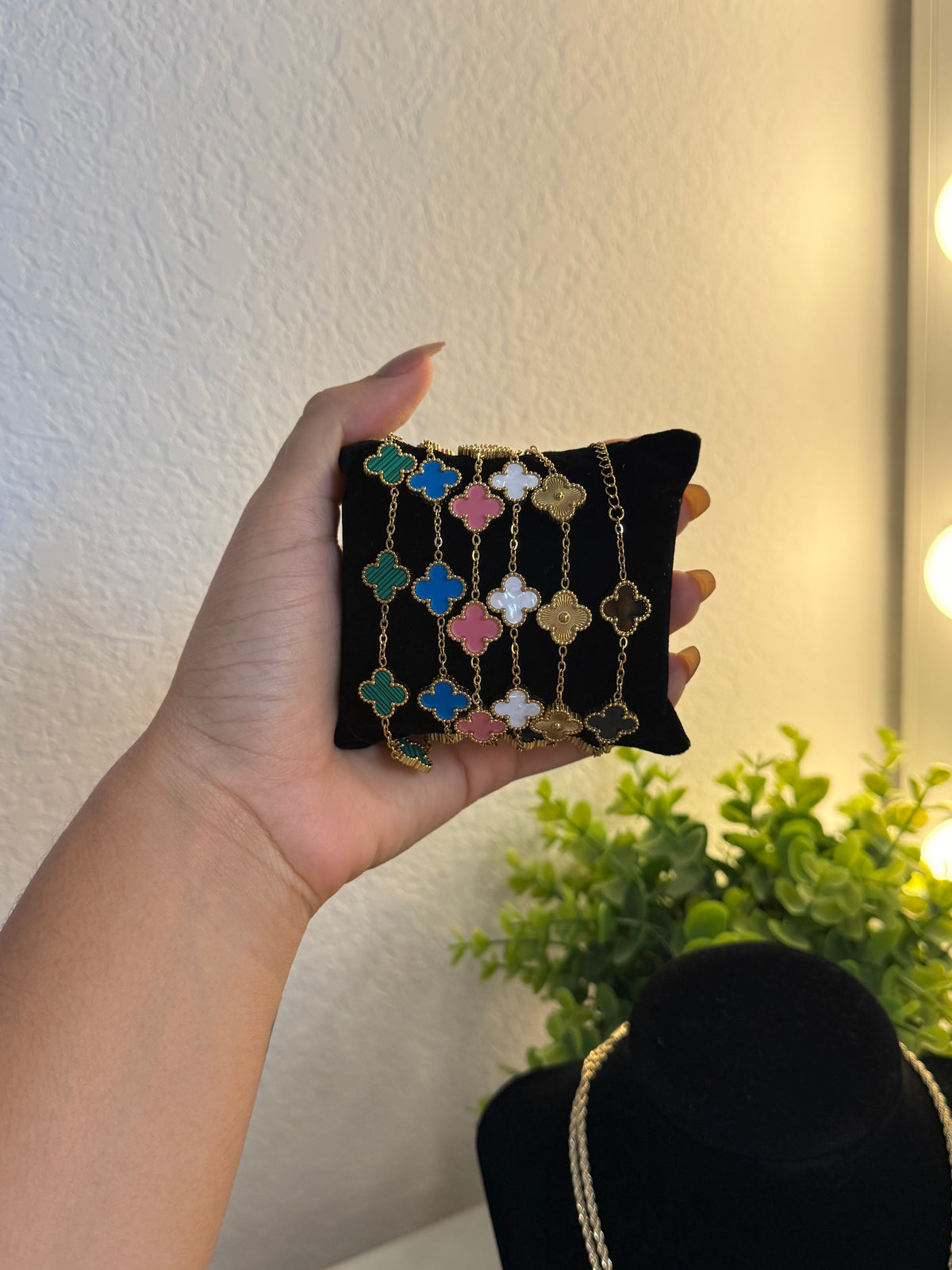 18K Gold Clover Bracelet